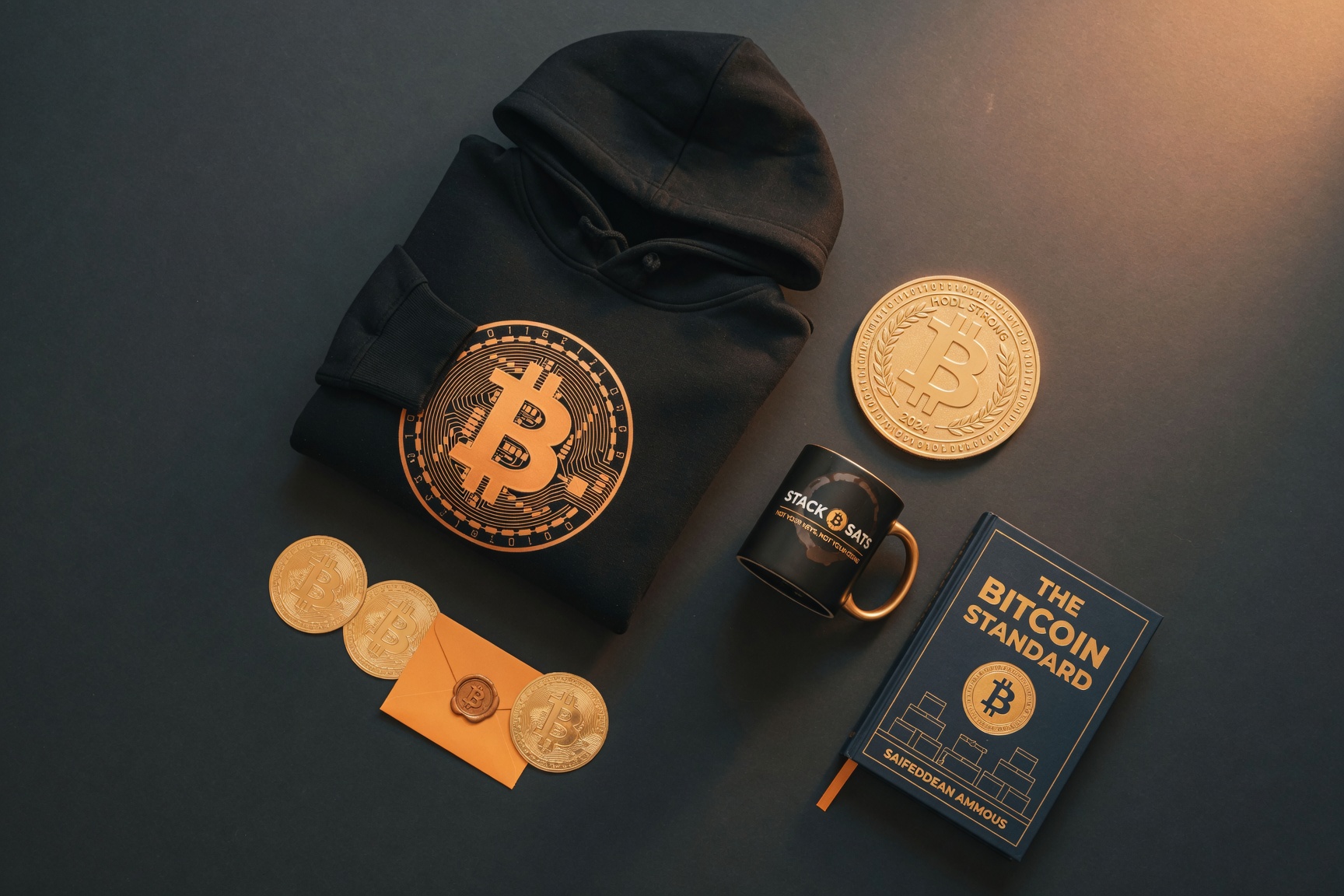 FAQ support illustration with bitcoin notes and checklist